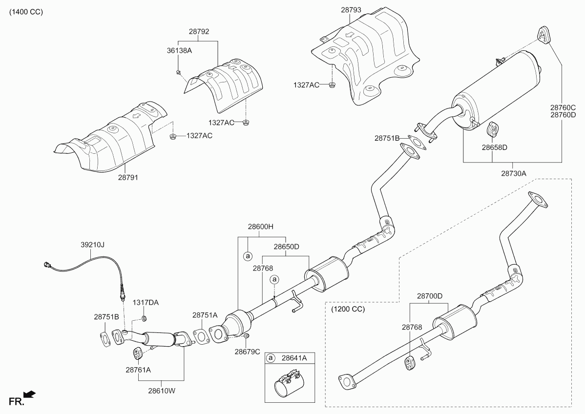 KIA 28780-H8000 - Saxlama braketi, səsboğucu furqanavto.az