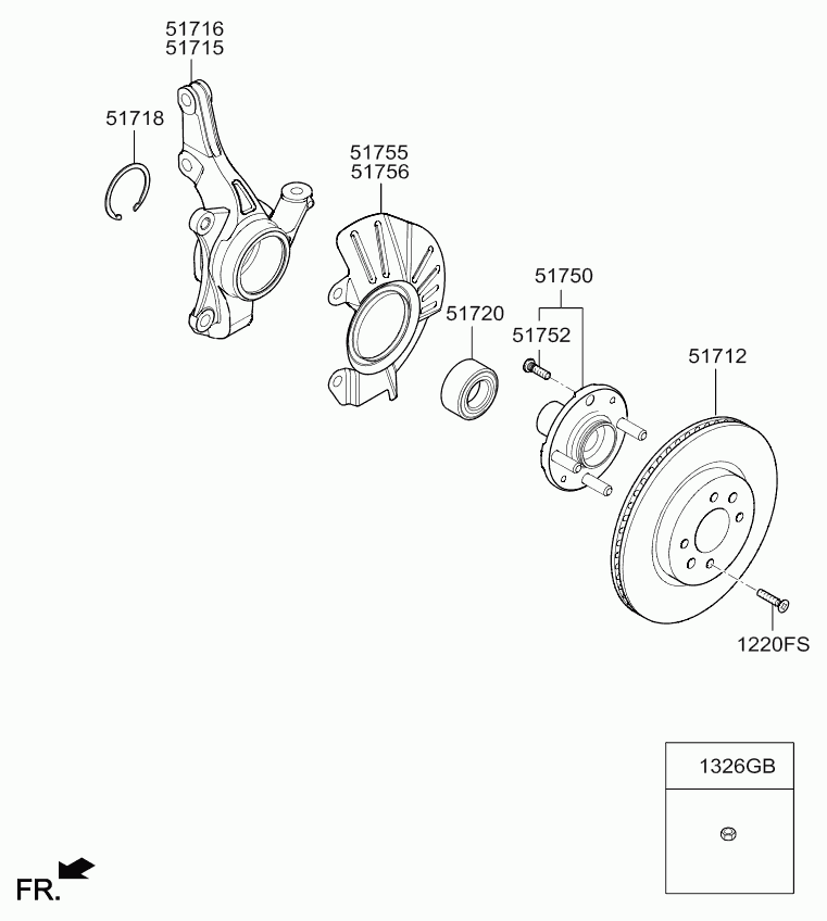 KIA 51750H8000 - Təkər Qovşağı furqanavto.az