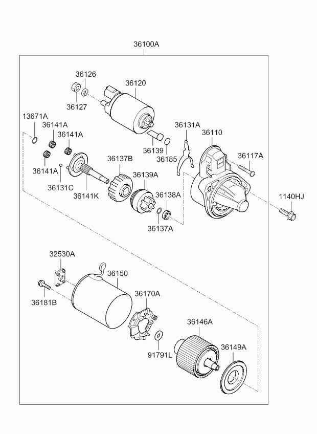 Hyundai (BEIJING) 36120-03400 - Switch assy - starter magnetic furqanavto.az