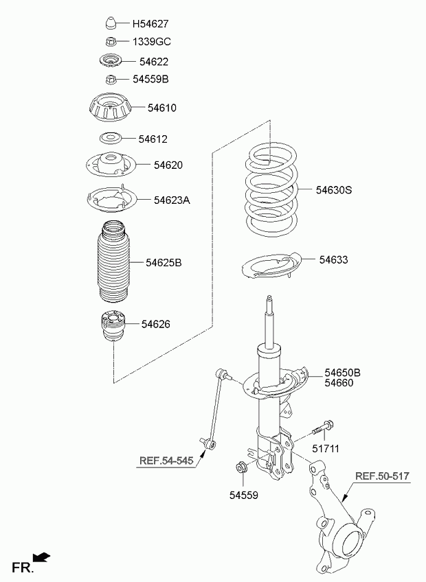 Hyundai 546111Y000 - Üst Strut Montajı furqanavto.az