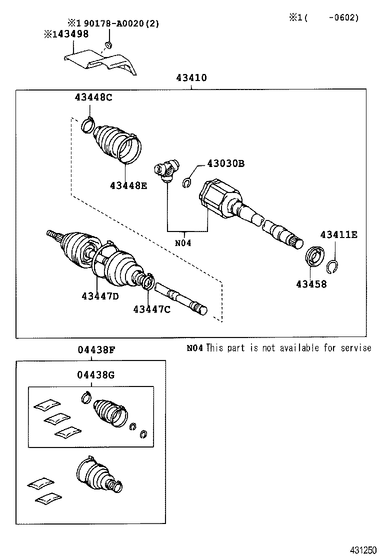 TOYOTA 434100E011 - Birləşmə dəsti, ötürücü val furqanavto.az