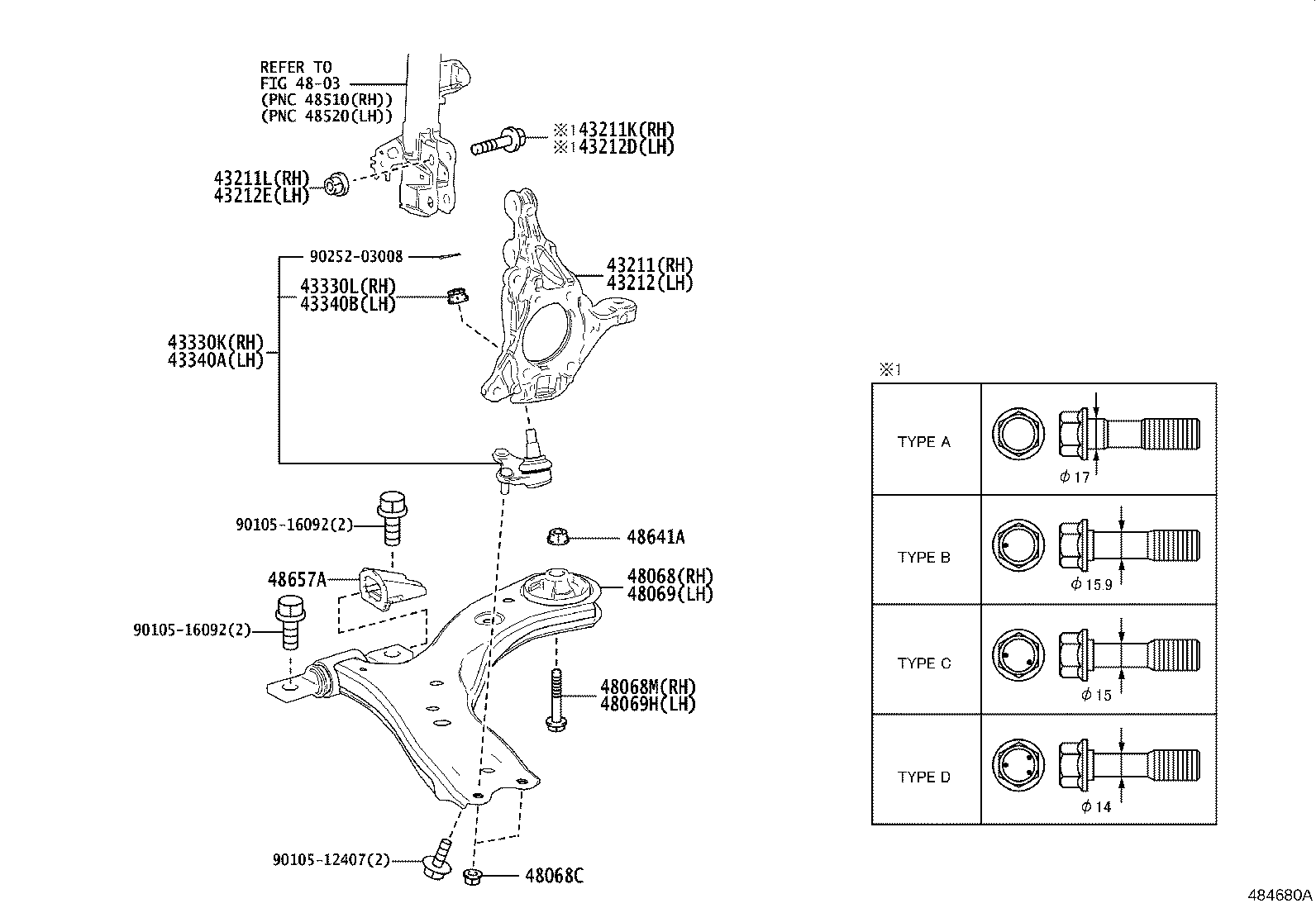 TOYOTA 48069-33090 - Yolun idarəedici qolu furqanavto.az