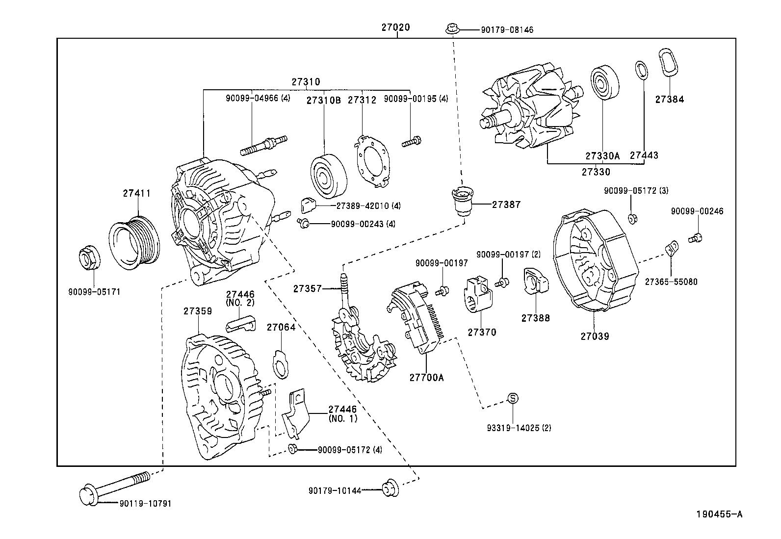 TOYOTA 2706050230 - Alternator furqanavto.az