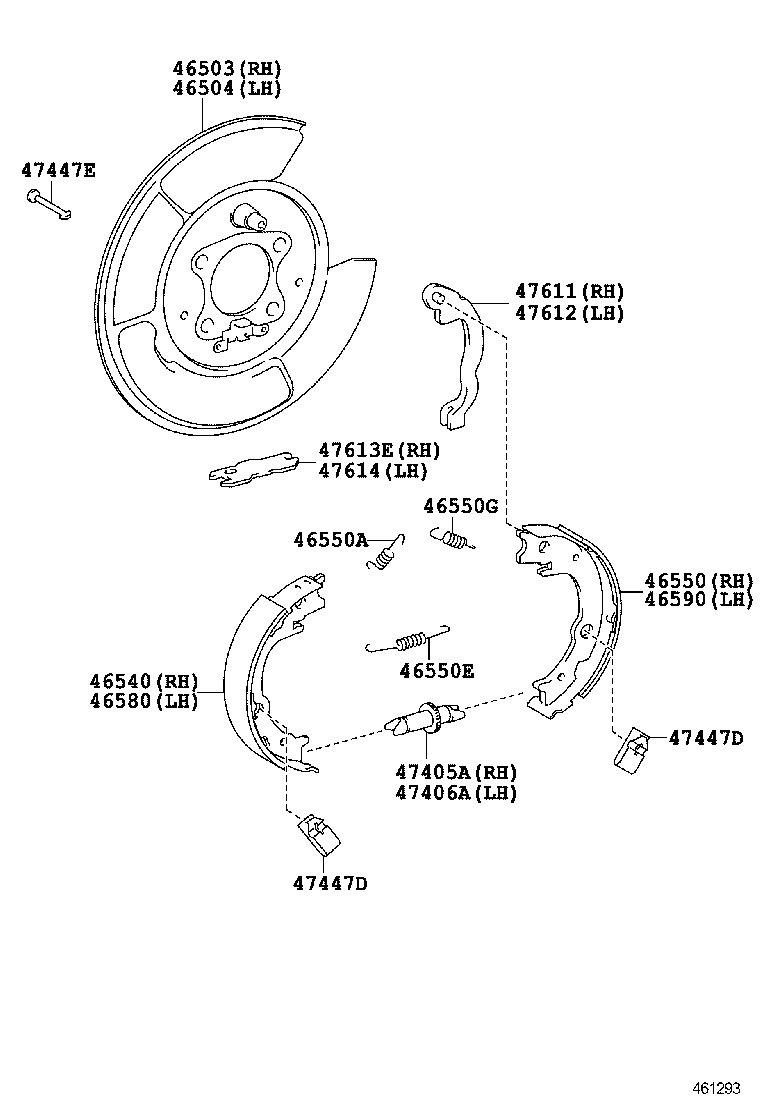 TOYOTA 46540-33020 - Əyləc başlığı dəsti, dayanacaq əyləci furqanavto.az