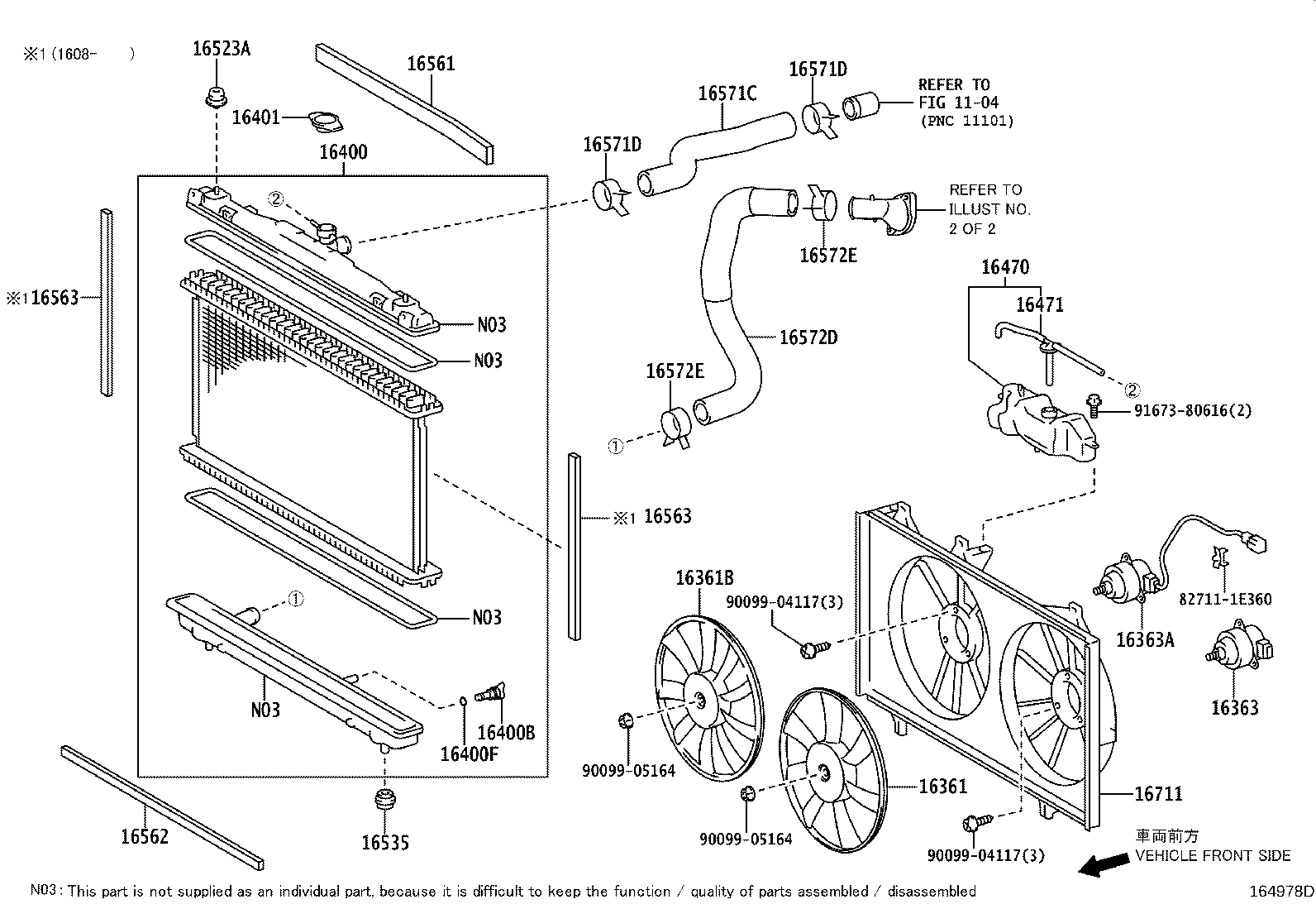 TOYOTA 1636136040 - Fen, radiator furqanavto.az