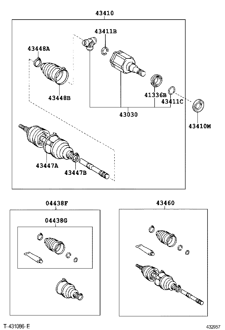 TOYOTA 04438-60040 - Körük, sürücü val furqanavto.az