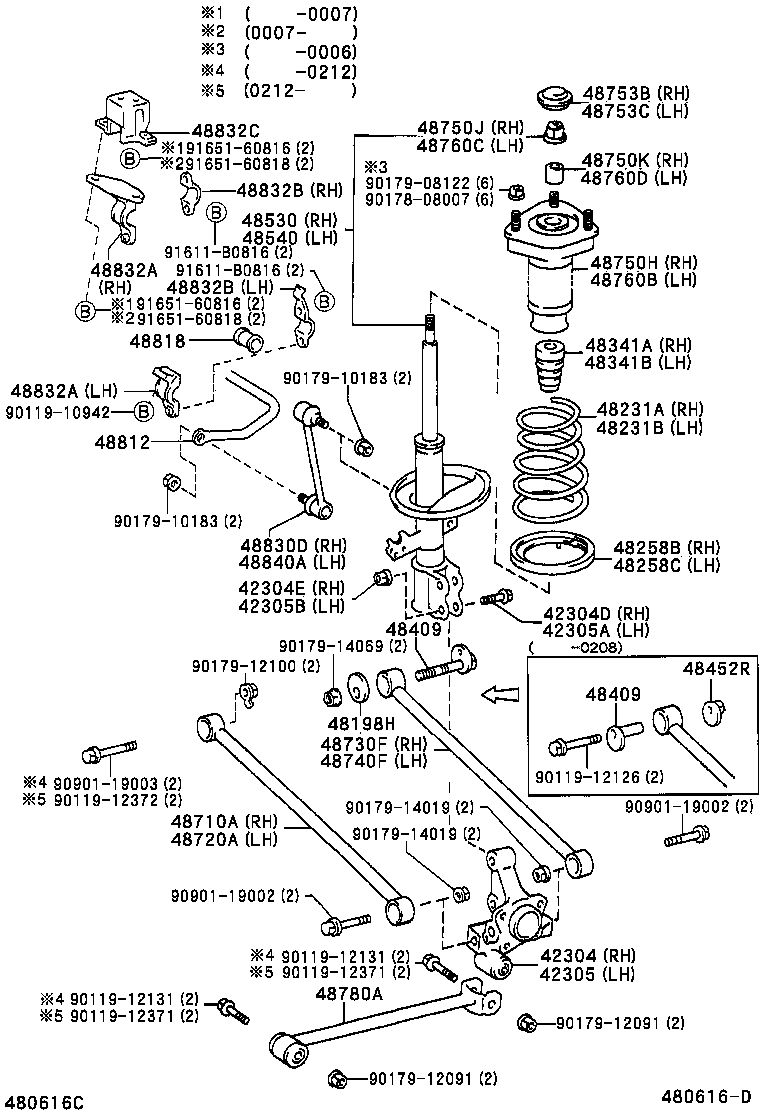 TOYOTA 48818-48030 - Dəstək kol, stabilizator furqanavto.az