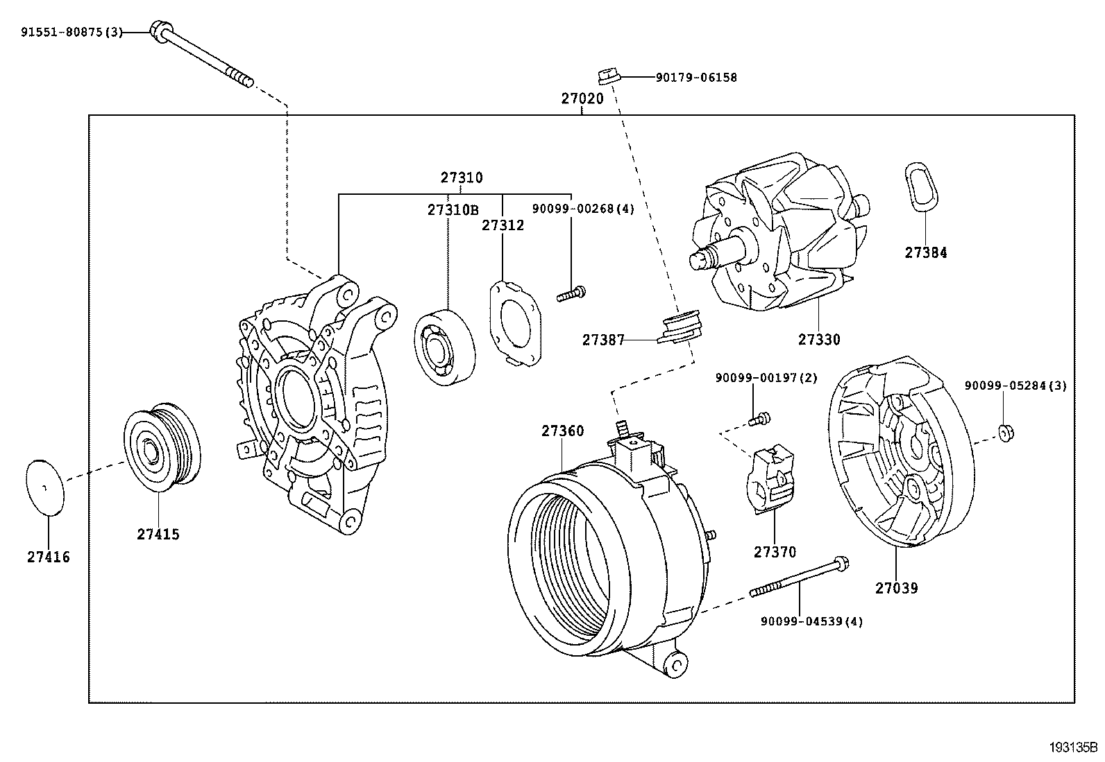 LEXUS 27060 26030 - Alternator furqanavto.az