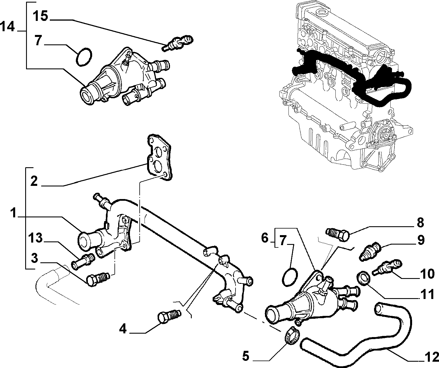 FIAT 46474713 - Sensor, soyuducu suyun temperaturu furqanavto.az