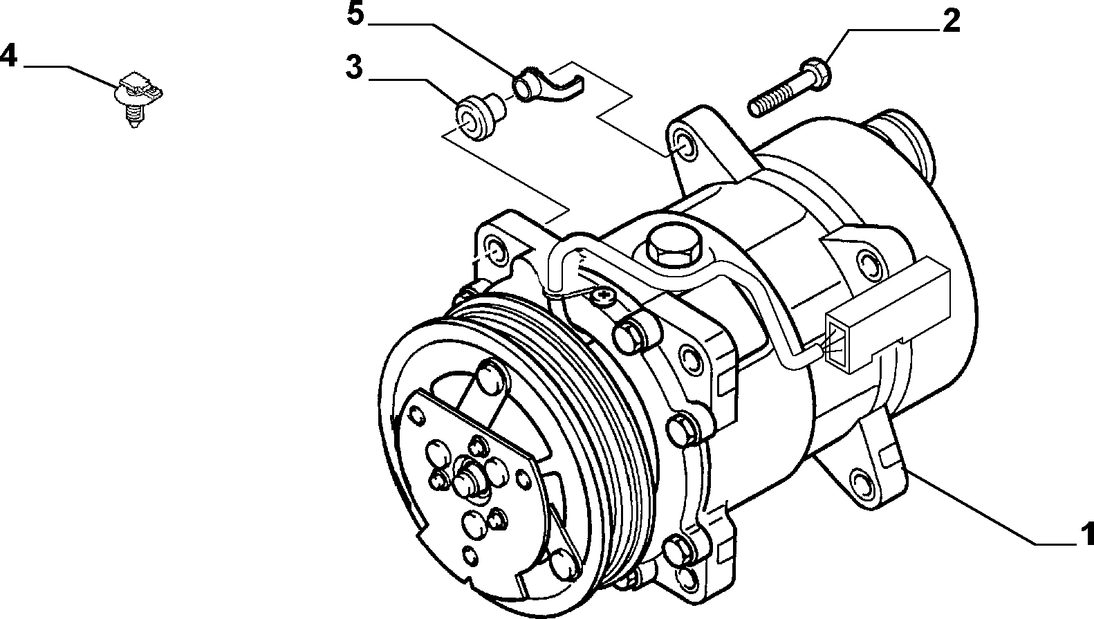 Lancia 9639109580 - Kompressor, kondisioner furqanavto.az