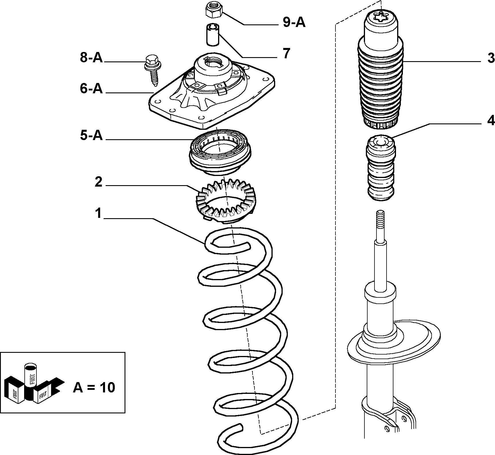 CITROËN 9405038689 - Üst Strut Montajı furqanavto.az