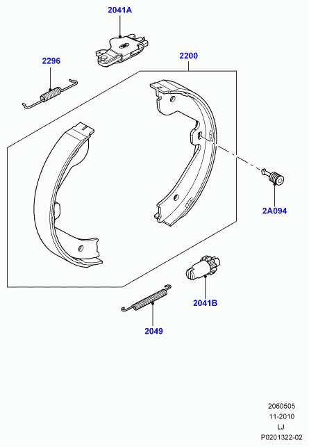 Rover SFS 0000 51 - Əyləc başlığı dəsti, dayanacaq əyləci furqanavto.az