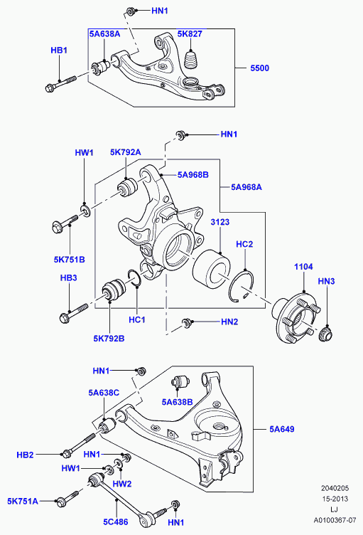 Land Rover RBK000042 - Nəzarət Kolu / Arxa Qol furqanavto.az