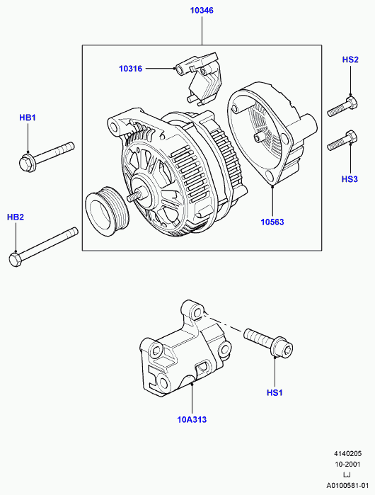 Rover YLE500180 - Alternator furqanavto.az