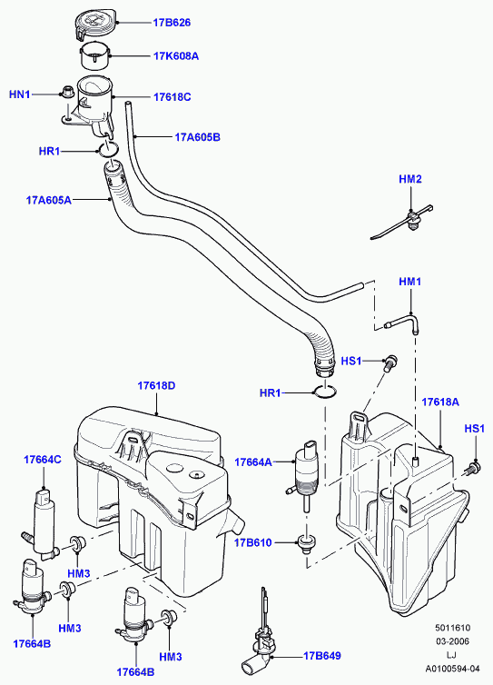 Rover DMC000010 - Su nasosu, pəncərələrin təmizlənməsi furqanavto.az