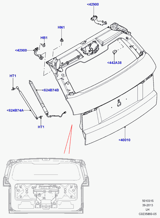 Land Rover LR025379 - Qazlı bulaq, baqaj, yük yeri furqanavto.az