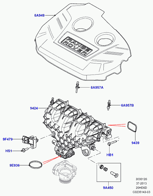 Land Rover LR022157 - Sensor, təzyiqi artırın furqanavto.az