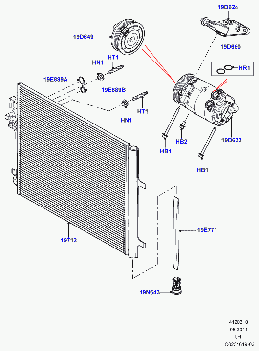 FORD LR023921 - Kondenser, kondisioner furqanavto.az