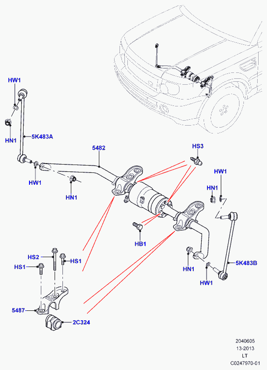 Jaguar RBM500140 - Yolun idarəedici qolu furqanavto.az