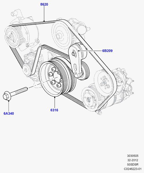 FIAT LR012625 - V-yivli kəmər furqanavto.az