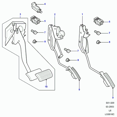 Land Rover XKB000021 - Əyləc işığı açarı furqanavto.az