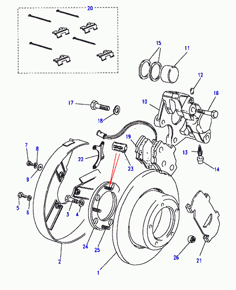 Land Rover STC8574 - Əyləc altlığı dəsti, əyləc diski furqanavto.az