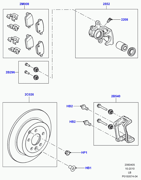 Land Rover LR004941 - Bələdçi qol dəsti, əyləc kaliperi furqanavto.az