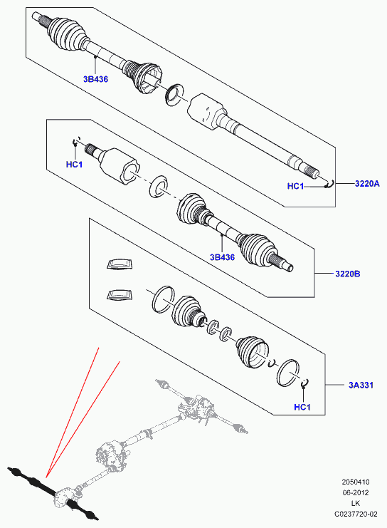 Land Rover LR045441 - Sürücü mili furqanavto.az