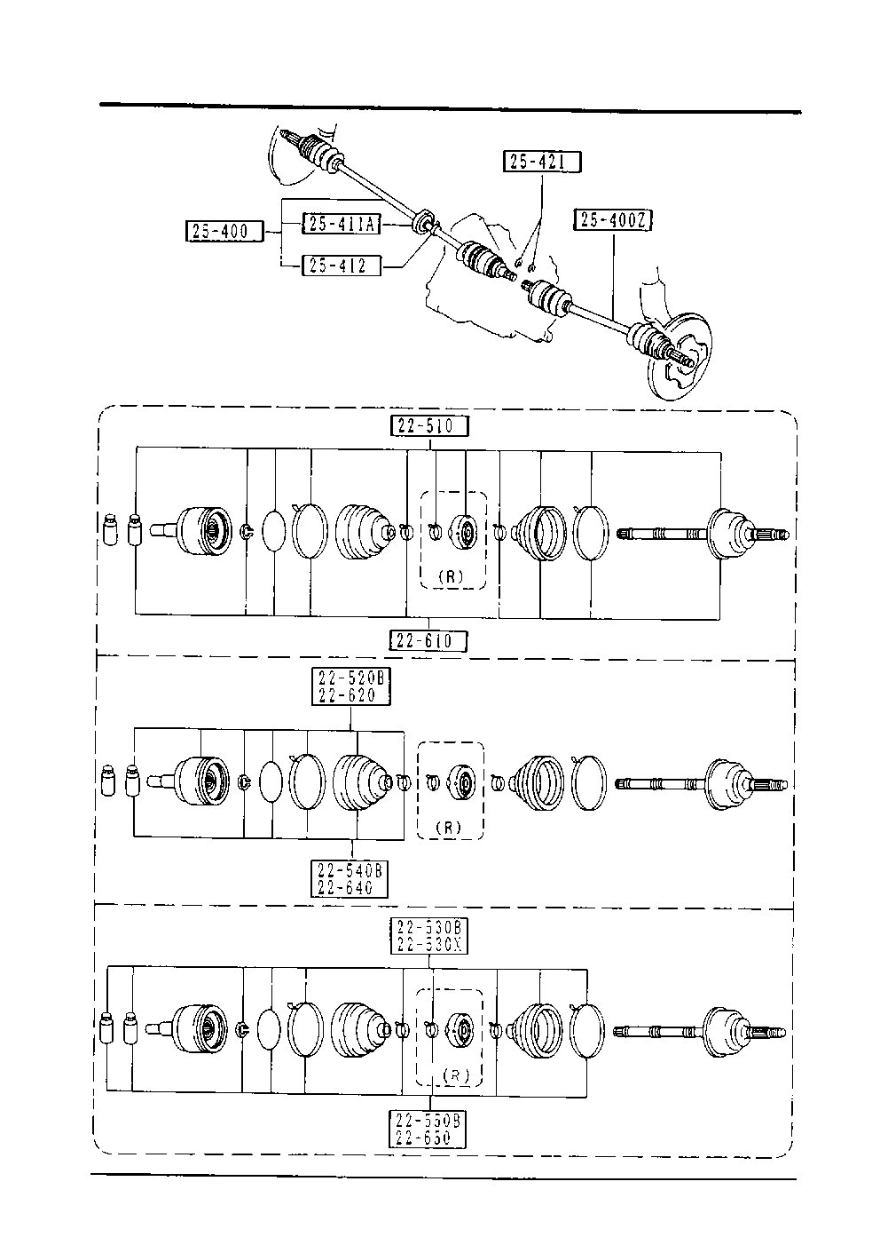 MAZDA F023-22-520C - Birləşmə dəsti, ötürücü val furqanavto.az