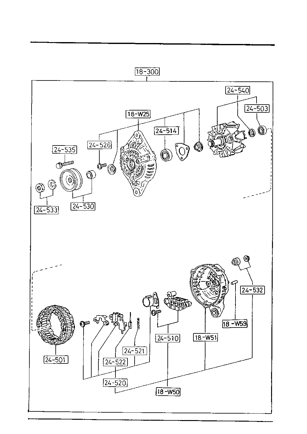 MAZDA B612-18-W36 - Kasnak, alternator, sərbəst dönərli mufta furqanavto.az