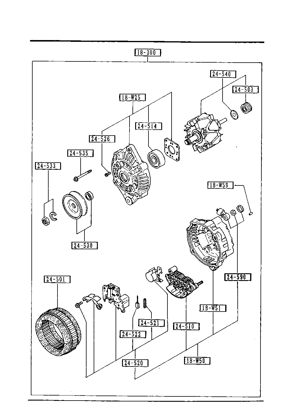 MAZDA B61P-18-W60 - Düzləşdirici, alternator furqanavto.az