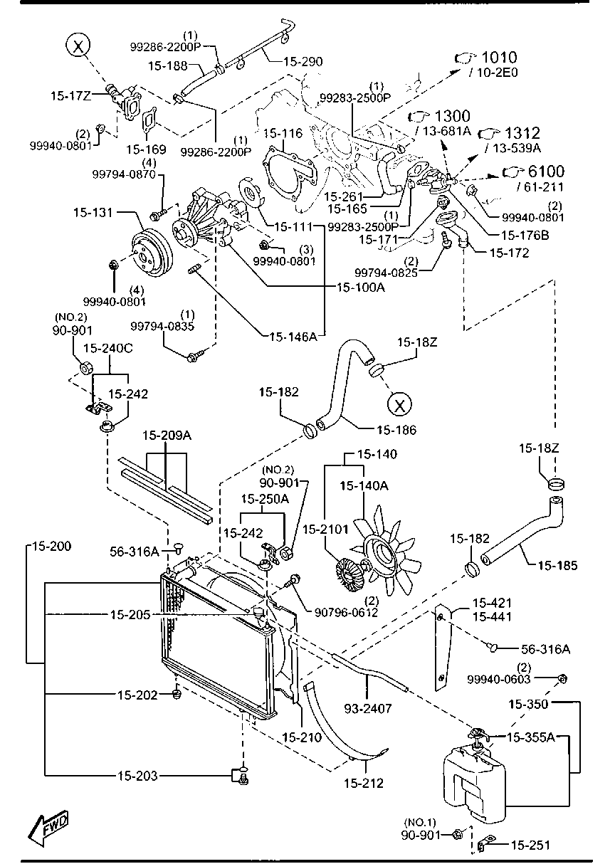 MAZDA WLVH-15-205A - Mühürləmə qapağı, radiator furqanavto.az