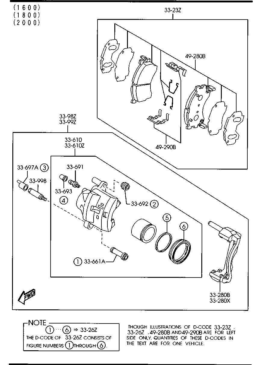 Mitsubishi CBY0-33-23Z - Əyləc altlığı dəsti, əyləc diski furqanavto.az