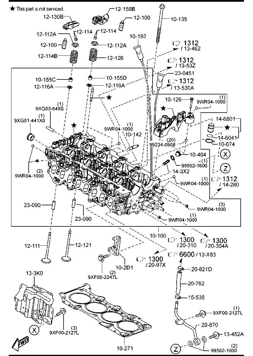 MAZDA P301-12-100 - Tappet / Rokçu furqanavto.az