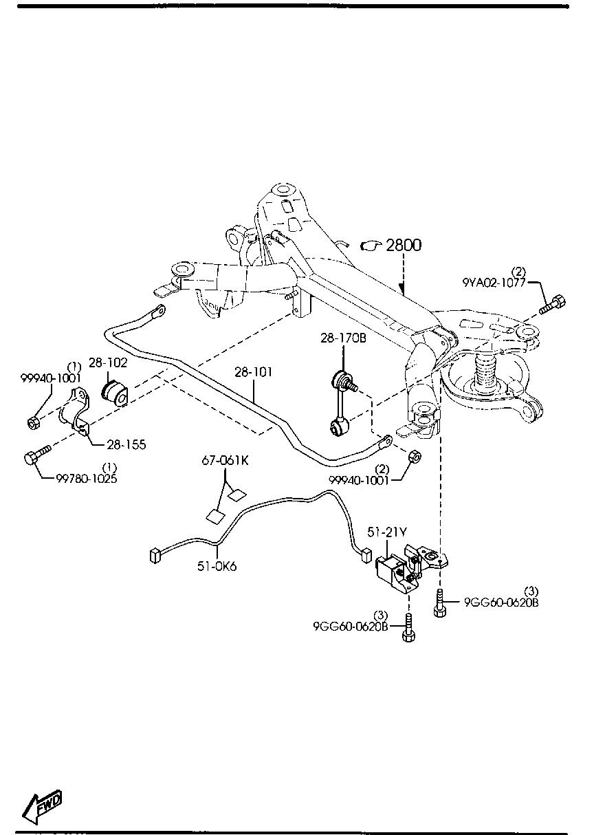 MAZDA GJ6A-28-156** - Dəstək kol, stabilizator furqanavto.az