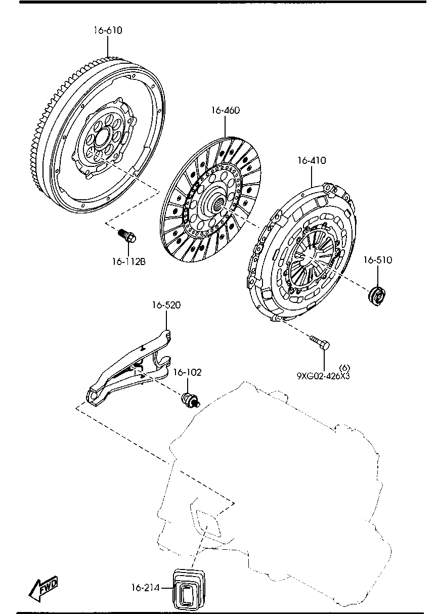 MAZDA L304-16-410-B - Debriyaj təzyiq lövhəsi furqanavto.az