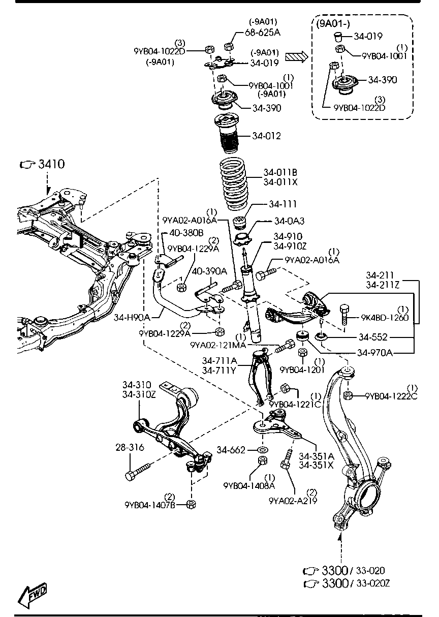 MAZDA GS1D 34 200A* - Yolun idarəedici qolu furqanavto.az