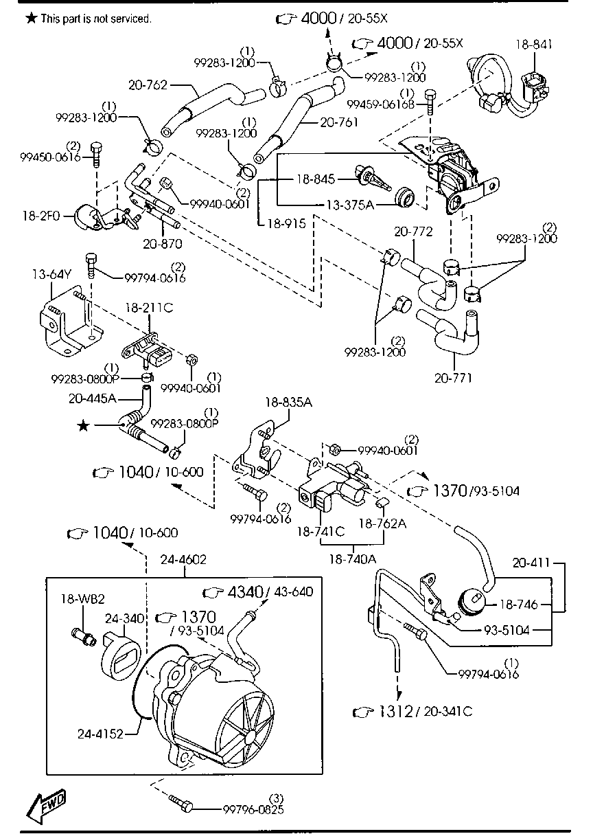 MAZDA RF8G-18-2B5 - Sensor, giriş havasının temperaturu furqanavto.az