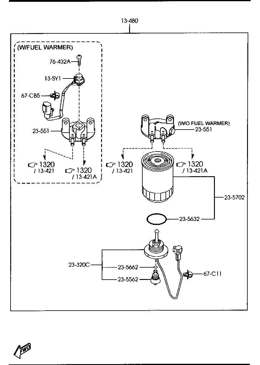 TOYOTA R2N5-13-ZA5 - Yanacaq filtri furqanavto.az