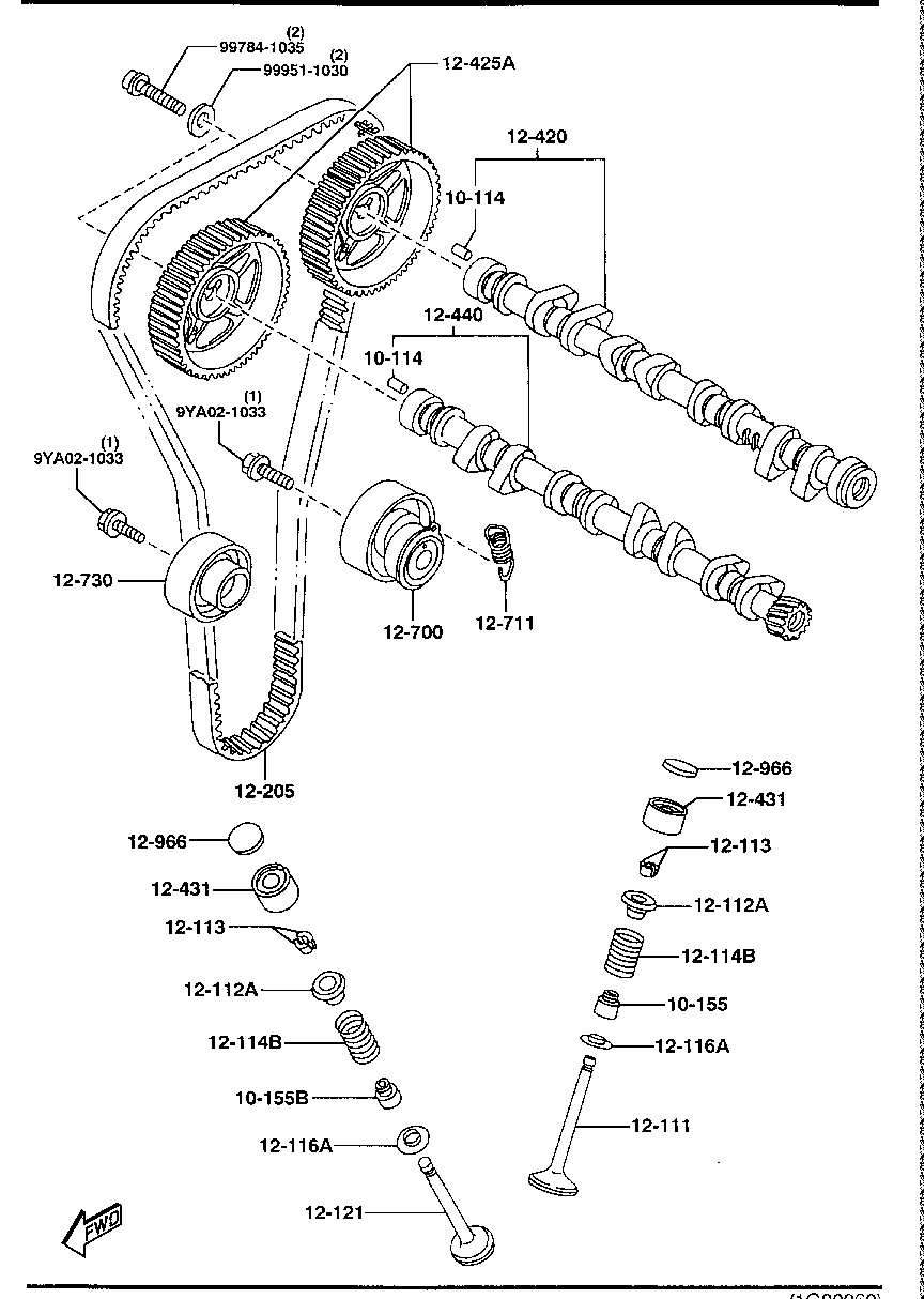 MAZDA FS01-12-711 - Vaxt kəməri dəsti furqanavto.az