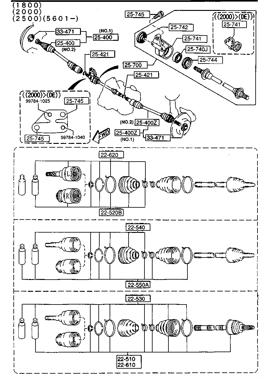 FORD G568-22-510B - Birləşmə dəsti, ötürücü val furqanavto.az