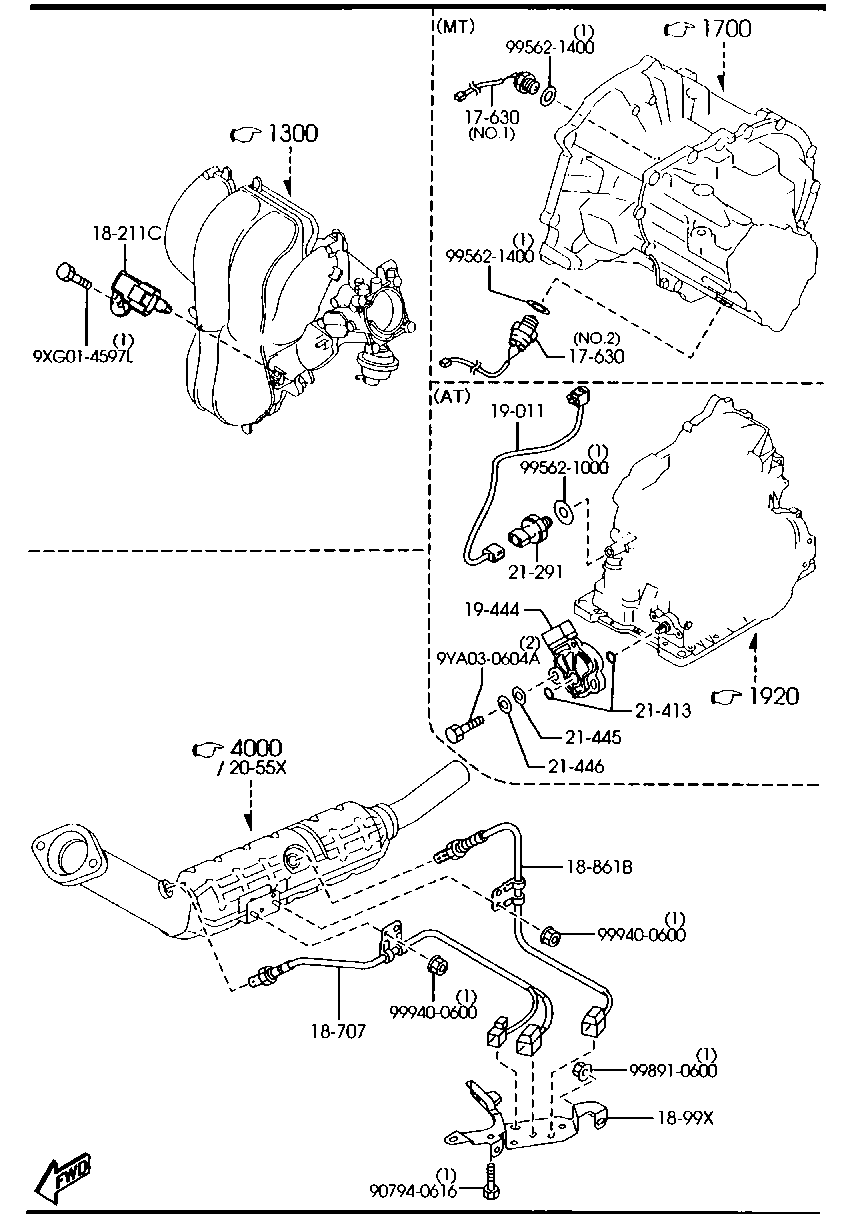 MAZDA L301-18-211 - Sensor, suqəbuledici manifold təzyiqi furqanavto.az