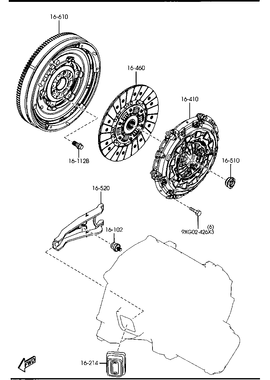 MAZDA R2A1-16-410A - Debriyaj təzyiq lövhəsi furqanavto.az