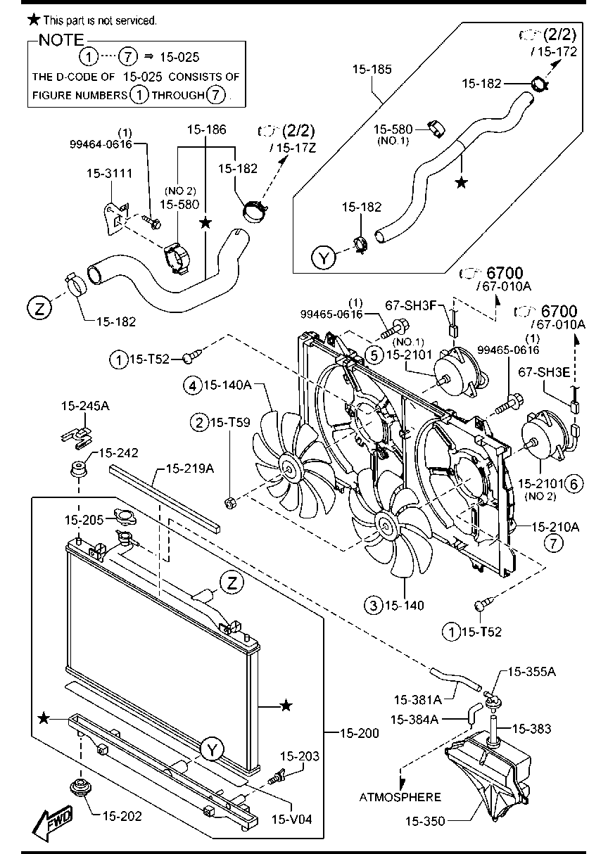 MAZDA PE11-15-205 - Mühürləmə qapağı, radiator www.furqanavto.az