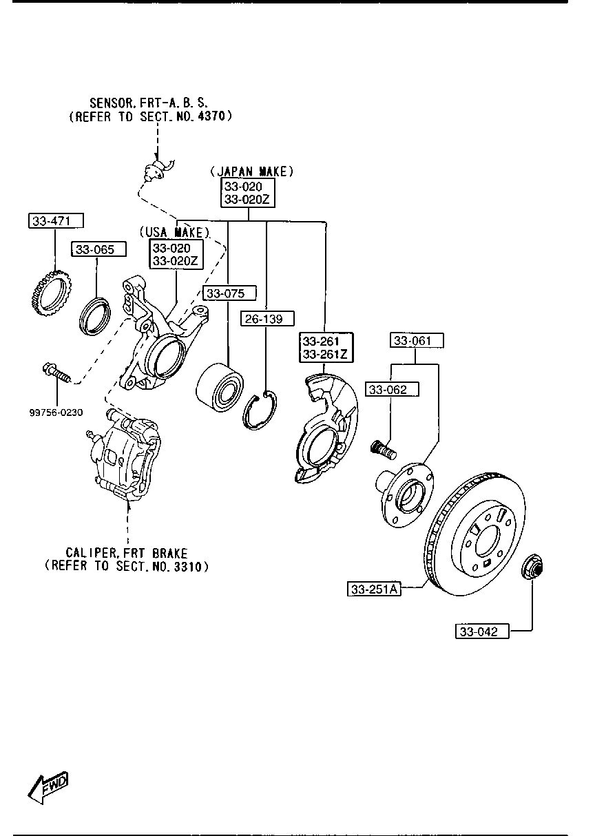 MAZDA GA4Y-33-25X - Əyləc Diski furqanavto.az