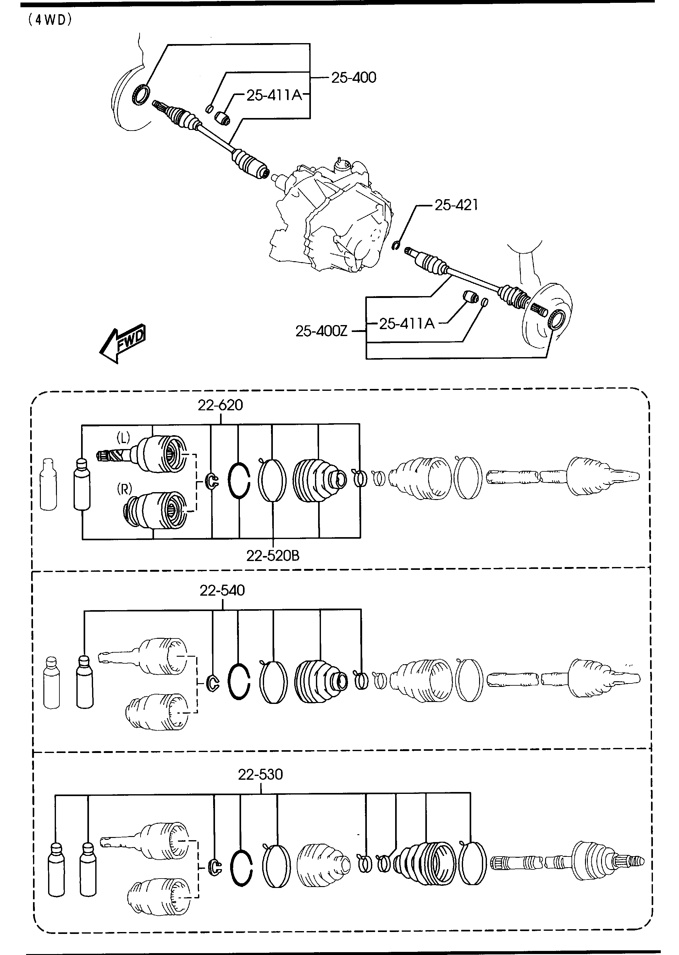 MAZDA GP27-22-620 - Birləşmə dəsti, ötürücü val furqanavto.az