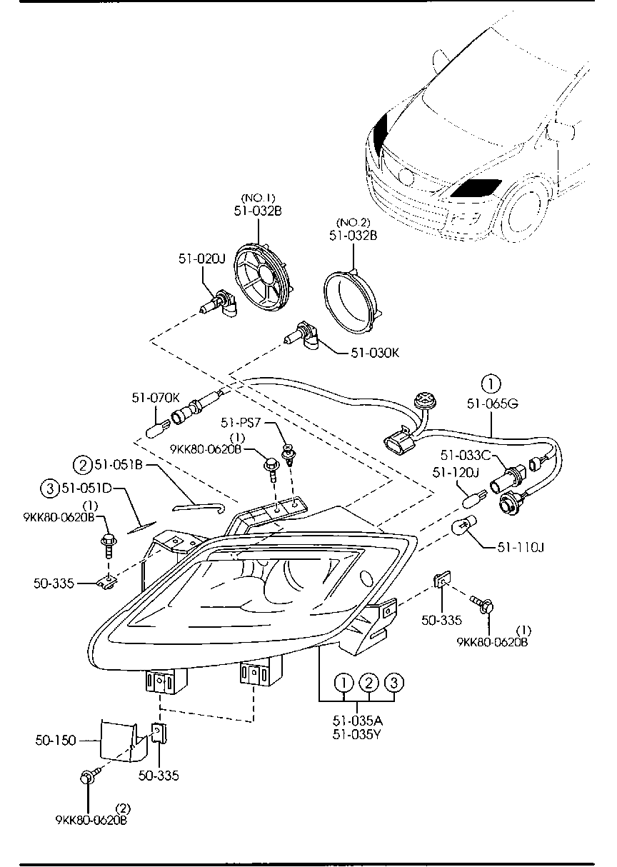 MAZDA 9970-37-650 - Lampa, işıqfor furqanavto.az