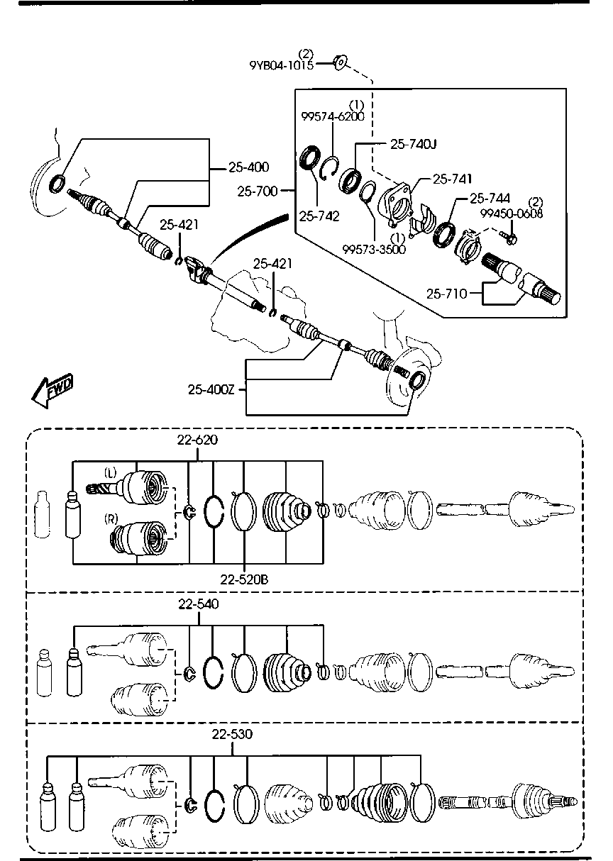 MAZDA GP27-22-540 - Körük, sürücü val furqanavto.az