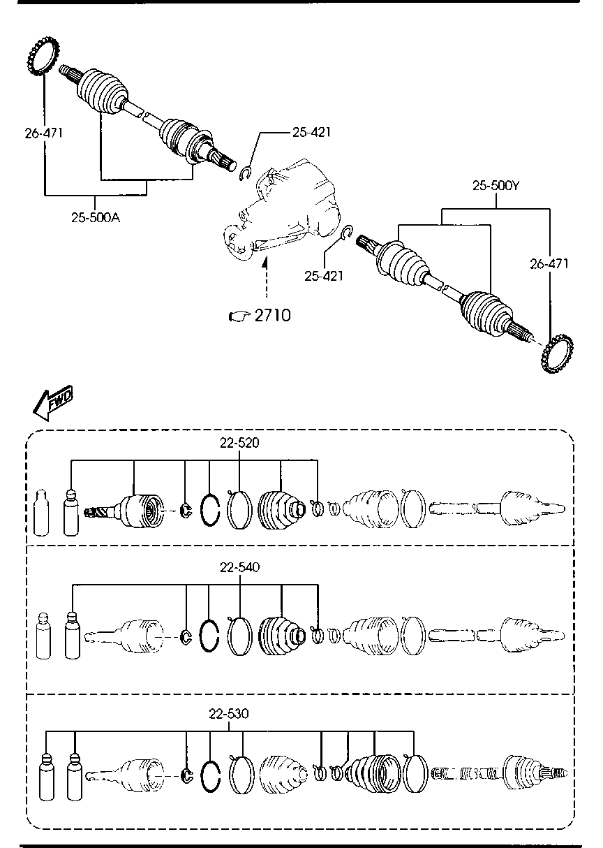 MAZDA GD70-25-50X - Sürücü mili furqanavto.az