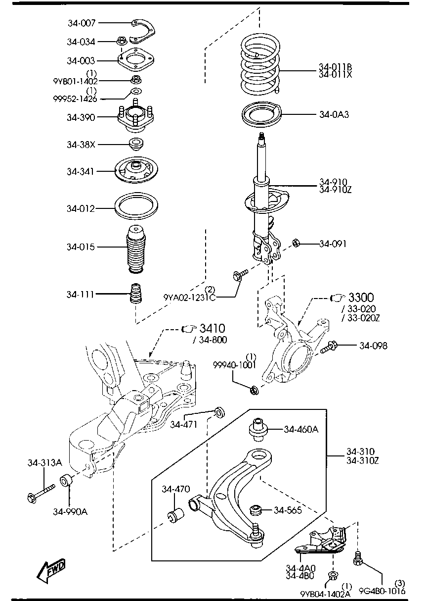 MAZDA LC62-34-470 - Nəzarət Kolu / Arxa Qol furqanavto.az